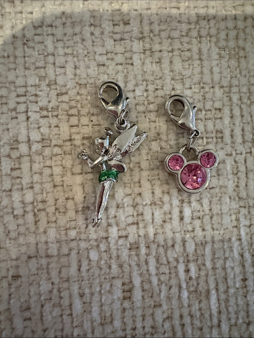 Tinker Bell and Pink Crystal Mickey Charm Set - Kids Accessories